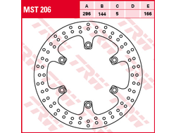 Тормозной диск передний TRW MST206 для мотоциклов Honda CB 500/750, CBF 500/600, CBR 1000, VT 750, NT 650/700, VFR 750, ST 1100 // Cagiva Canyon 500/600, Gran Canyon 900, Elefant 750/900, Navigator 1000