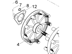 Шестерня вала привода гусеницы оригинал BRP 415067400 для BRP LYNX/Ski-Doo (Half Sprocket)