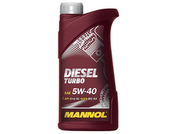 08013   Моторное масло MANNOL  Diesel Turbo SAE 5W40 синтетическое, 1 л.