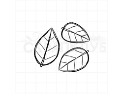 Штамп для скрапбукинга листья