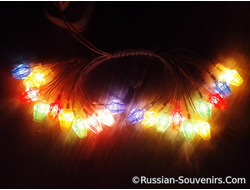 Елочная гирлянда СССР (купить советские новогодние фонарики Огонек на 18 или 20 лампочек)