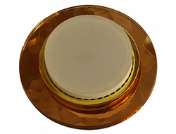 Спот GX53-5301-1 стекло янтарь с гранями