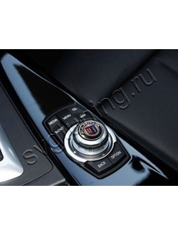 Эмблема на кнопку мультимедиа с логотипом Alpina для BMW E39, диаметр 30 мм, 1 шт