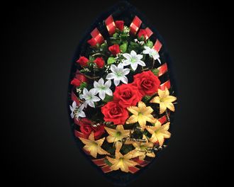 Венки ритуальные стандарт 90см+-