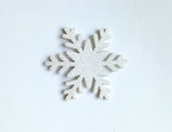 Снежинка из глиттерного фоамирана 3 см, цвет белый перламутр