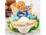 Пасхальная открытка-держатель для яйца «Ангел», бумага