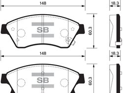 Колодки тормозные передние SANGSIN BRAKE SP1362 Chevrolet CRUZE 1.6/1.8