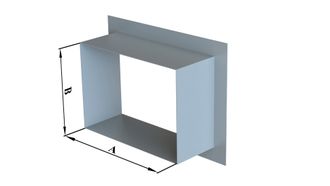 ПРЯМОУГОЛЬНЫЙ ВОЗДУХОВОД ОЦИНКОВКА - ВРЕЗКА В ПЛОСКОСТЬ - 0,5-1,0