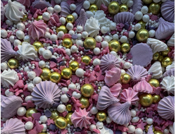 Посыпка кондитерская 50 г, МИКС №75,  Фиолетово - Розовый