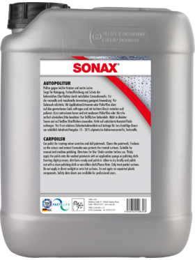 Полироль для старых покрытий "SONAX ProfiLine Car polish Autopolitur" 5 л Полироль для старых покрытий "SONAX ProfiLine Car polish Autopolitur" 5 л