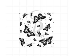 Фоновый штамп с бабочками