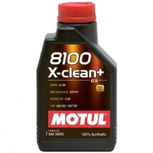 Масло моторное MOTUL 8100 X-Clean+ 5W-30 синтетическое 1 л.