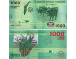 Бурунди 1000 франков 2021 г.
