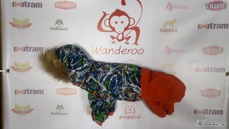 Комбинезон для собак "Полярник" для кобелей, c мехом Размер L (спинка 32-36 см)