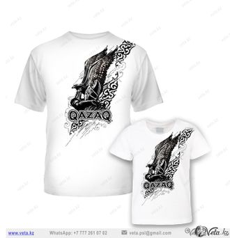 дизайн принтов для футболок "Qazaq"