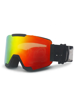 Маска горнолыжная LY-67 с магнитной линзой red