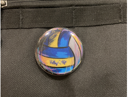 Значок светоотражатель «Волейбольный мяч рисованный»