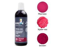 Краситель водорастворимый KREDA, Розовый, 100 г (в бутылочке)