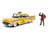 Набор Hollywood Rides Машинка с Фигуркой 2.75&quot; 1:241957 Chevy Bel Air-Hard Top with Deadpool Figure