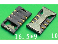Коннектор Sim-карты №2 Samsung B5722, i900, S5830, S5670, S7350, S8300 (KA-010)