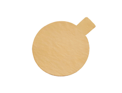 Подложка 8 см с РУЧКОЙ Золото картонная круглая (толщина 0,8 мм)