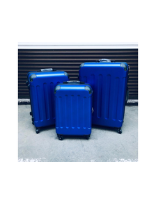 Комплект из 3х чемоданов ABS с накладками S,M,L синий