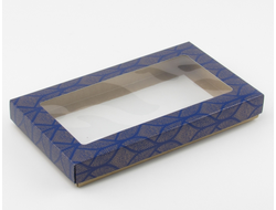 Коробка на 5 печений с окном (25*15*3 см), Бронзовый орнамент