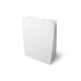 Бумажный пакет БЕЗ ручек БЕЛЫЙ с ламинацией внутри (жиростойкий) (20*10*34 см), 1 шт