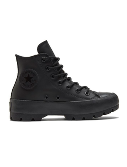 Кеды Converse All Star Lugged total black черные высокие кожаные