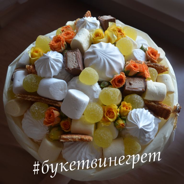 Букет из зефира и мармелада печенья своими руками 62