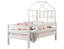 Кровать детская Кидс-25 с домиком из массива сосны 80 х 160/180 см