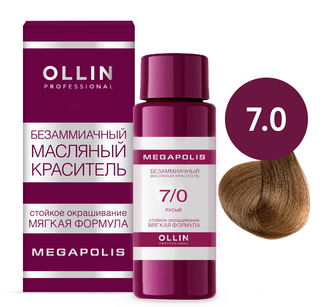 OLLIN PROFESSIONAL - Безаммиачный масляный краситель для волос Ollin Megapolis, 50 мл (Цвет: 0.0/3.12/5.0/5.12/6.11/6.71/7.0/7.6/7.12/7.34/7.77/8.0/8.12 )