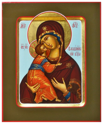 Образ Пресвятой Божией Матери "Владимирская".  Формат иконы: 17,5х21см.