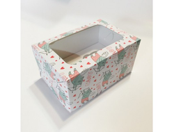 Коробка на 2 кекса (17*11,5*8,5 см), Купидон