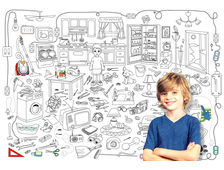 Плакт раскраска для мальчика с инструментами