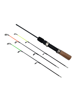 Удочка зимний фидер с  3 хлыстами (разной жесткости) 55 см