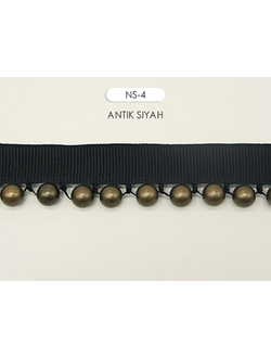 Арт. NS. Отделочная тесьма с бусинками оптом и на отрез