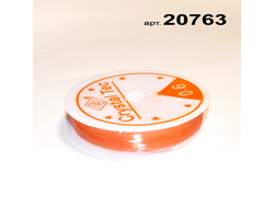 Резинка эластичная (катушка) арт.20763: силиконовая ПЕРСИКОВАЯ - ф 0,6мм
