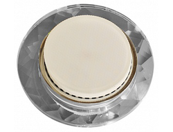 Спот GX53-5301-1 стекло серебро с гранями