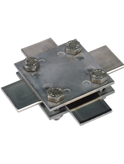 318033 Крестообразный соединитель для надземного и подземного монтажа без промежут. пластины Fl=30/30 мм St/tZn