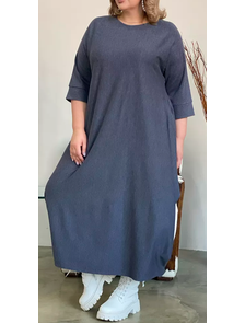Теплое женское платье Арт. 10883-7171 (Цвет синий) Размеры 50-68