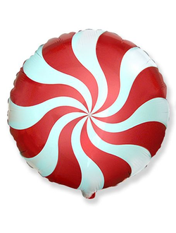 Фольгированный шар с гелием "Карамелька" красный 45 см