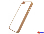IPhone 4/4S - Cветло-коричневый силиконовый чехол (вставка под сублимацию)