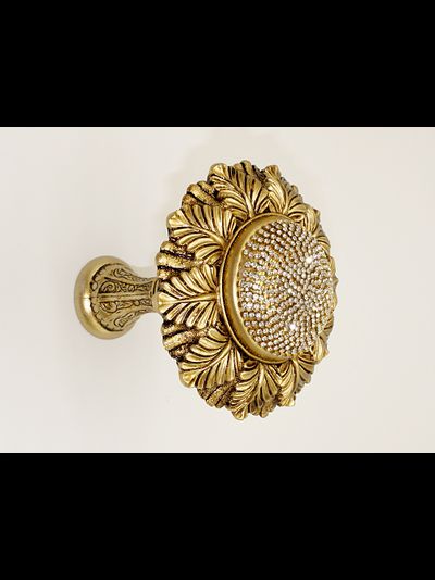 Нарядный держатель для штор со стразами и позолотой