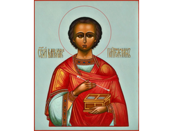Пантелеимон (Пантелеймон) Целитель, святой великомученик. Рукописная икона