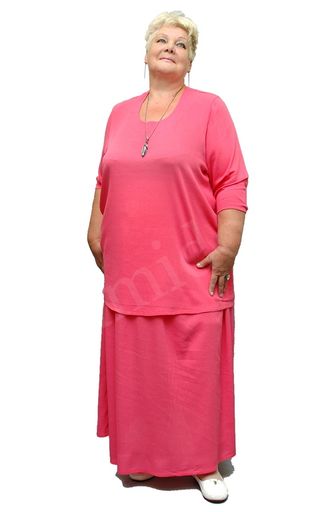 Легкая юбка из 100% хлопка Арт. 5152 (Цвет розовый и еще 2 цвета) Размеры 58-84