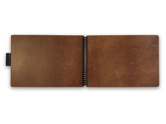 Комплект сменных обложек из дерева для скетчбука Добробук А4, цвет махагон