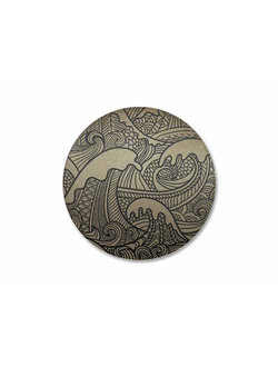 Темная патина, антик - магнитные клипсы для штор с графическим рисунком. Мелкий опт