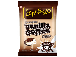 Кофейные леденцы с ванильной начинкой ESPREZZO VANILLA COFFEE CANDY, 125 гр