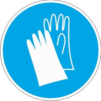 Знак M06 «Работать в защитных перчатках»